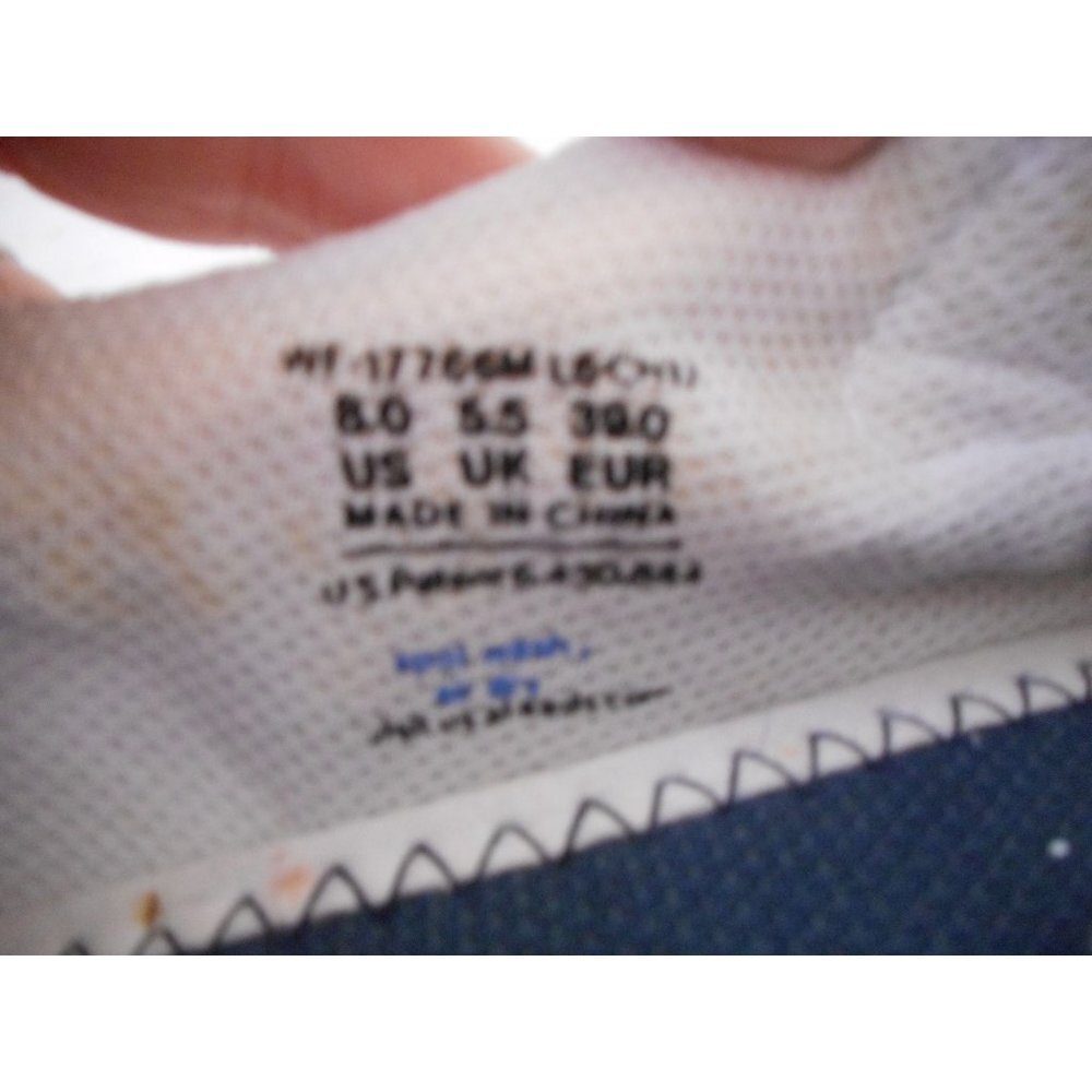 Keds Womens Mary Jane Comfort Shoes Sz 8 White Blue Leather Casual Hook & Loop - Picture 6 of 6